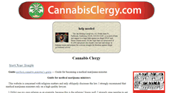 Desktop Screenshot of cannabisclergy.com