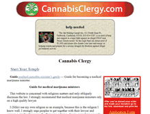 Tablet Screenshot of cannabisclergy.com